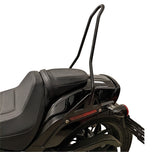 TC Bros. M8 Fat Bob Kickback Sissy Bar Black 2018-newer FXFB FXFBS with a sissy bar and gear.
