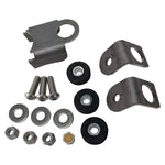 The TC Bros. Horseshoe Oil Tank Kit for 1982-2003 Sportster Hardtail features welded seams, two mounting tabs, and two differently sized circular openings on one side.
