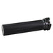 A black cylinder with a metal handle on a white background, featuring TC Bros. 1" Billet Motorcycle Throttle Tube - Black by TC Bros.