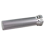 A TC Bros. 1" Billet Motorcycle Throttle Tube - Aluminum with a durable metal handle, perfect for aftermarket rubber grips, showcased on a white background.