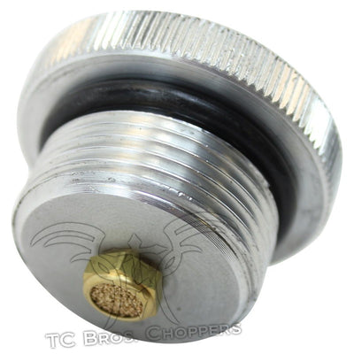 TC Bros Aluminum Vented Filler Cap with Bung for Oil or Gas Tanks