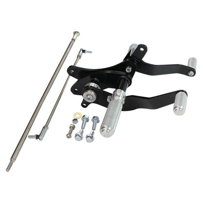 A set of TC Bros. Harley Dyna Forward Controls Kit for 1991-2017 Models with a bolt.