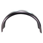 A curved 6" Raw Steel Flat Bobber/Chopper Fender by TC Bros. on a white background.