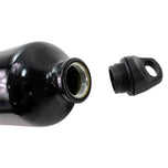 A black TC Bros. Reserve Fuel Bottle with a lid and a cap, perfect for use as an durable fuel reserve bottle.