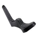 A TC Bros. black leather motorcycle seat with a diamond pleated stitching.