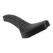 A black leather seat on a white background is displayed, showcasing the TC Bros. Hardtail Rigid Cobra Seat Black Pleated and Sportster weld-on hardtails.