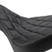 A close up of a TC Bros. Hardtail Rigid Cobra Seat Black Diamond.
