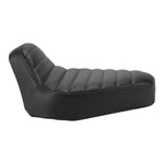 TC Bros. Sportster weld-on hardtails showcase a chopper TC Bros. Hardtail Rigid Mount Solo Seat Black Pleated with horizontal pleated stitching style.