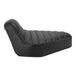 TC Bros. Hardtail Rigid Mount Solo Seat Black Pleated with horizontal pleated stitching style.