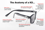 KD's Sunglasses-Silver Mirror by KD's Sunglasses are black, rectangular shades with a lightweight design and silver mirrored lenses, displayed from the front.