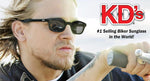 Pair of KD's Sunglasses-Smoke with smoke tinted lenses on a white background.