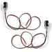 A pair of Moto Iron® LED License Plate Lights/Bolts with bright white LED bulbs.