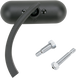 An Arlen Ness Mini Oval Mirror -Black Left with a screw and nut.