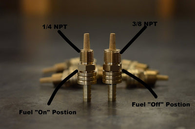 1/4" NPT Male Brass Fuel Petcock by Prism Supply Co