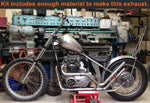 The TC Bros. Yamaha XS650 Builder Exhaust Kit 1.5 Inch Diameter includes enough material to make this custom exhaust.