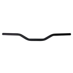 The TC Bros. 1" Tracker Handlebar, in black, features a slight rise and gentle backward sweep, shown isolated on a white background.