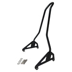 The TC Bros. Sissy Bar for 2018-Up Harley-Davidson Fat Bob, shown installed and separately against a white background, includes mounting hardware for easy bolt-on installation. Brand: TC Bros.