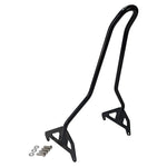 The TC Bros. Sissy Bar for 2018-Up Harley-Davidson Fat Bob, shown installed and separately against a white background, includes mounting hardware for easy bolt-on installation. Brand: TC Bros.