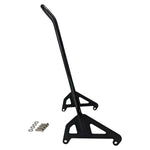 The TC Bros. Sissy Bar for 2018-Up Harley-Davidson Fat Bob, shown installed and separately against a white background, includes mounting hardware for easy bolt-on installation. Brand: TC Bros.