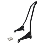 The TC Bros. Kickback Sissy Bar for Harley-Davidson M8 Softail in black includes mounting brackets, screws, and washers for easy rear installation on your motorcycle.
