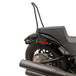 The TC Bros. Kickback Sissy Bar for Harley-Davidson M8 Softail (Chrome) by TC Bros., including mounting brackets and hardware, is shown on a white background.