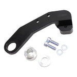The TC Bros. 2000-2005 Harley Dyna Rear Axial Brembo Bracket Stock Rotor is a black bracket that comes with a bolt and nut. It is designed specifically for 2000-2005 Harley Dyna models.