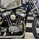 TC Bros. motorcycle with a vintage style and a TC Bros. Ripple Raw Air Cleaner HD CV Carbs & EFI.