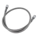 Two Goodridge Universal AN-Type Brake Lines—one silver, one black—with stainless steel braided hoses and threaded connectors are coiled together on a white background, suitable for hydraulic and brake fluid applications.
