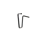 A TC Bros. 7/8" Ape Hanger Handlebars - 12" Black Powdercoated on a white background made of American steel tubing.