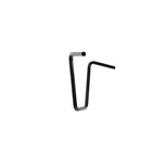 A TC Bros. 7/8" Ape Hanger Handlebars - 12" Black Powdercoated on a white background made of American steel tubing.