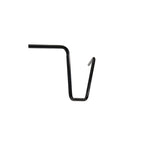 A TC Bros. 7/8" Ape Hanger Handlebar - 12" Black Powdercoated on a white background made of American steel tubing.