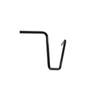 A TC Bros. 7/8" Ape Hanger Handlebar - 12" Black Powdercoated on a white background made of American steel tubing.