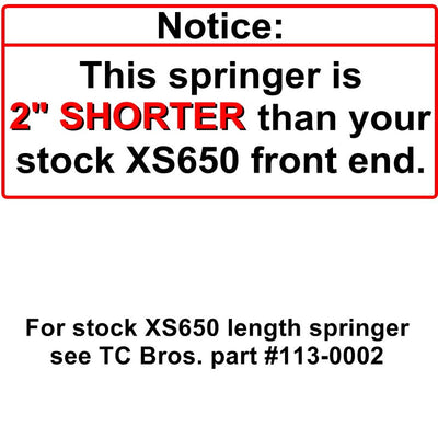 Black Springer Kit For Yamaha XS650 -2 Under
