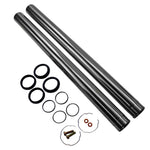 A pair of TC Bros. Fork Tubes Stock Length Chrome 49mm for FXD/FXDWG Dyna Wide Glide and o-rings for a motorcycle.