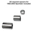All required spacers for 1992-2003 Sporter, including Moto Iron® Black Rear Tracker Wheel 40 spoke 19"x 2.5" Fits Sportster 1982-2003, are included.