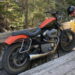 The TC Bros. 1" Tracker Handlebar, in black, features a slight rise and gentle backward sweep, shown isolated on a white background.