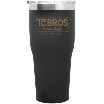 TC Bros. 30 oz. Stainless Steel Tumbler - Black (gold logo)