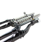 A pair of black Moto Iron® Vintage Springer Front End springs on a white background.