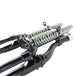 A pair of black Moto Iron® Vintage Springer Front End springs on a white background.