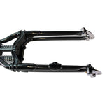 The Moto Iron® Vintage Springer Front End Stock Length Black is a bolt-on installation for Harley Davidson.