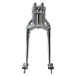 An image of a Vintage Springer Front End Stock Length Chrome fits Harley Davidson by Moto Iron® with a bolt-on installation on a white background.
