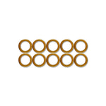 A group of Goodridge 3/8" or 10mm Crush Sealing Washers for Banjo Bolts (10 pk) circles on a white background.