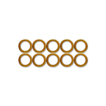 A group of Goodridge 3/8" or 10mm Crush Sealing Washers for Banjo Bolts (10 pk) circles on a white background.