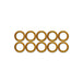 A group of Goodridge 3/8" or 10mm Crush Sealing Washers for Banjo Bolts (10 pk) circles on a white background.