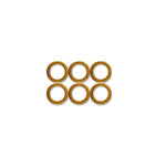 A set of Goodridge 7/16" or 12mm Crush Washers for Banjo Bolts (6 pk) on a white background.