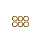 A set of Goodridge 7/16" or 12mm Crush Washers for Banjo Bolts (6 pk) on a white background.