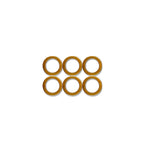 A set of Goodridge 7/16" or 12mm Crush Washers for Banjo Bolts (6 pk) on a white background.