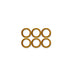 A set of Goodridge 7/16" or 12mm Crush Washers for Banjo Bolts (6 pk) on a white background.