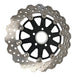 An TC Bros. 12.6in (Oversized) Profile™ Rear Floating Brake rotor for 84-up Harley Models, displayed on a white background.