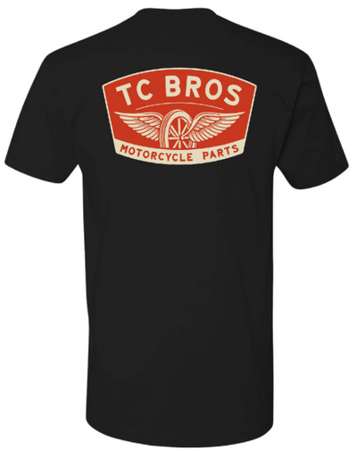 TC Bros. Winged Wheel T-Shirt - Black